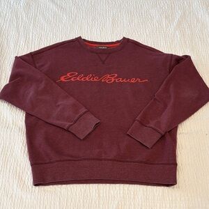 Eddie Bauer Women’s   Maroon Crewneck Sweatshirt